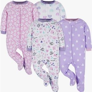 Onesies Brand Baby Girl's 4-Pack Sleep "N Play Footies